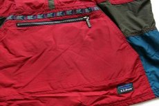 画像5: 90s USA製 L.L.Bean チロリアンテープ マルチカラー Thinsulate 中綿入り ナイロン アノラックパーカー L-XL (5)