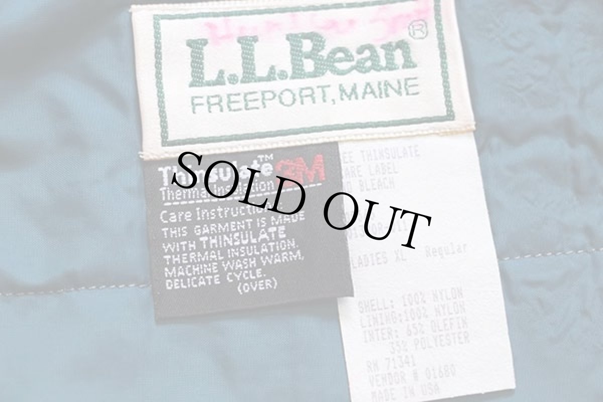 画像4: 90s USA製 L.L.Bean チロリアンテープ マルチカラー Thinsulate 中綿入り ナイロン アノラックパーカー L-XL (4)