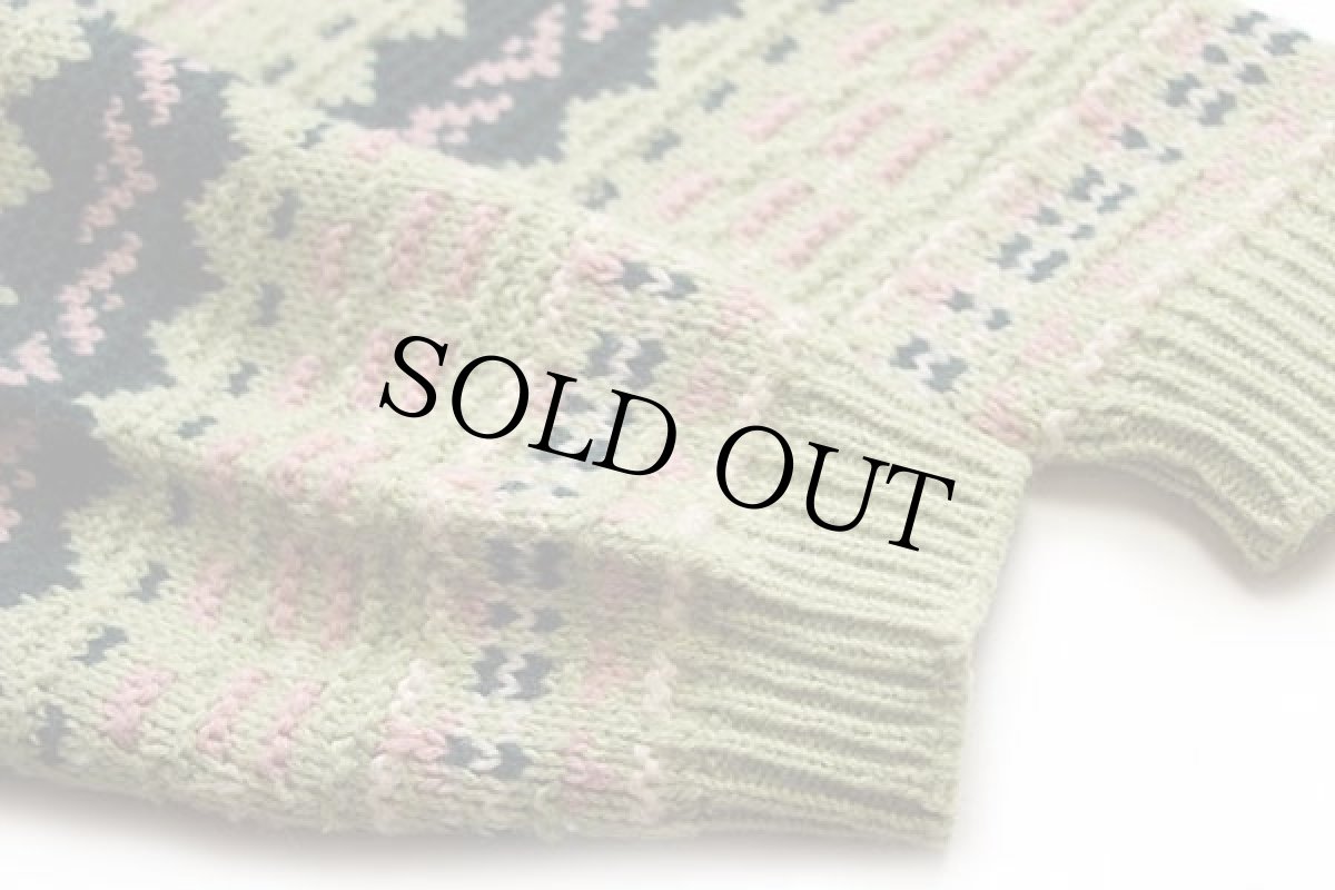 画像6: 90s イタリア製 FOXHOUND フェアアイル柄 ウール×アクリルニット セーター 3 (6)