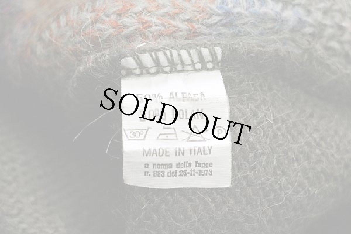 画像4: イタリア製 フォークロア柄 アルパカ×アクリルニット カーディガン 54 (4)