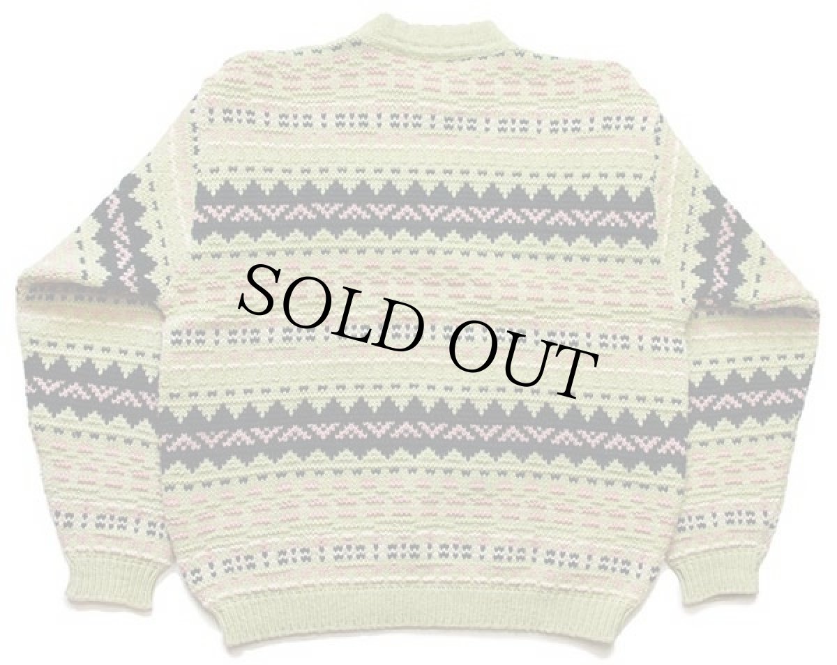 画像2: 90s イタリア製 FOXHOUND フェアアイル柄 ウール×アクリルニット セーター 3 (2)