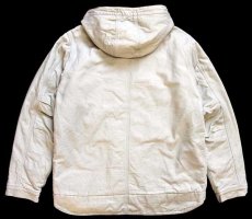 画像2: patagoniaパタゴニア フリースライナー オーガニックコットン ラインド キャンバス フーディー ベージュ M★焚火ジャケット (2)