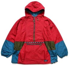 画像1: 90s USA製 L.L.Bean チロリアンテープ マルチカラー Thinsulate 中綿入り ナイロン アノラックパーカー L-XL (1)