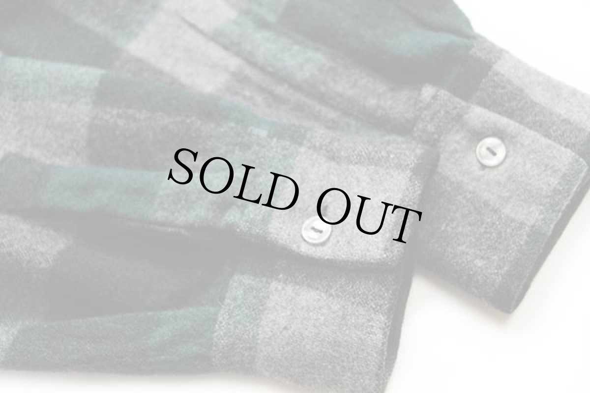 画像5: 70s CASSERA ブロックチェック ウールシャツ 37 (5)