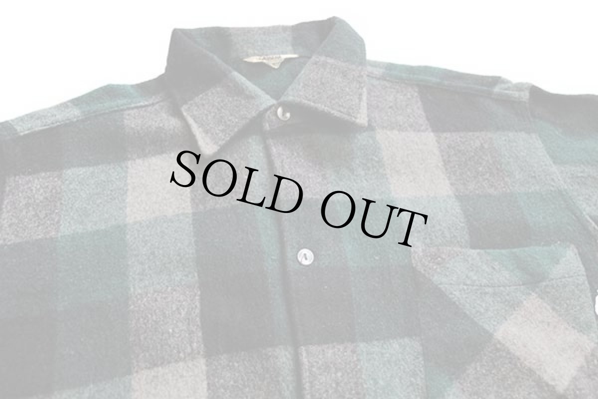 画像3: 70s CASSERA ブロックチェック ウールシャツ 37 (3)