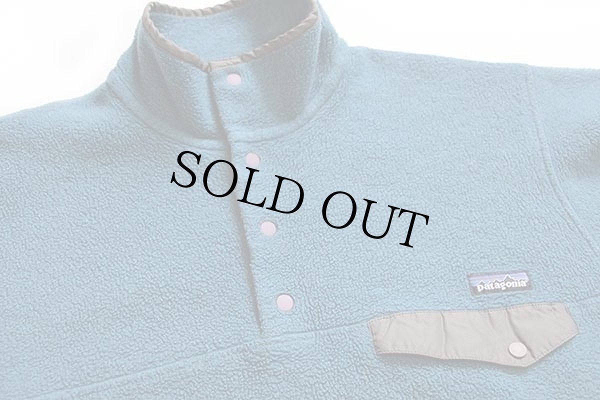 画像3: 90s USA製 patagoniaパタゴニア シンチラ フリース スナップT ダークティール M (3)