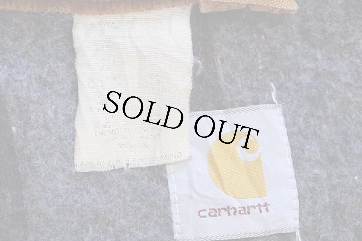 画像4: 80s USA製 carharttカーハート ブランケットライナー ダック地 デトロイトジャケット 茶 40 (4)