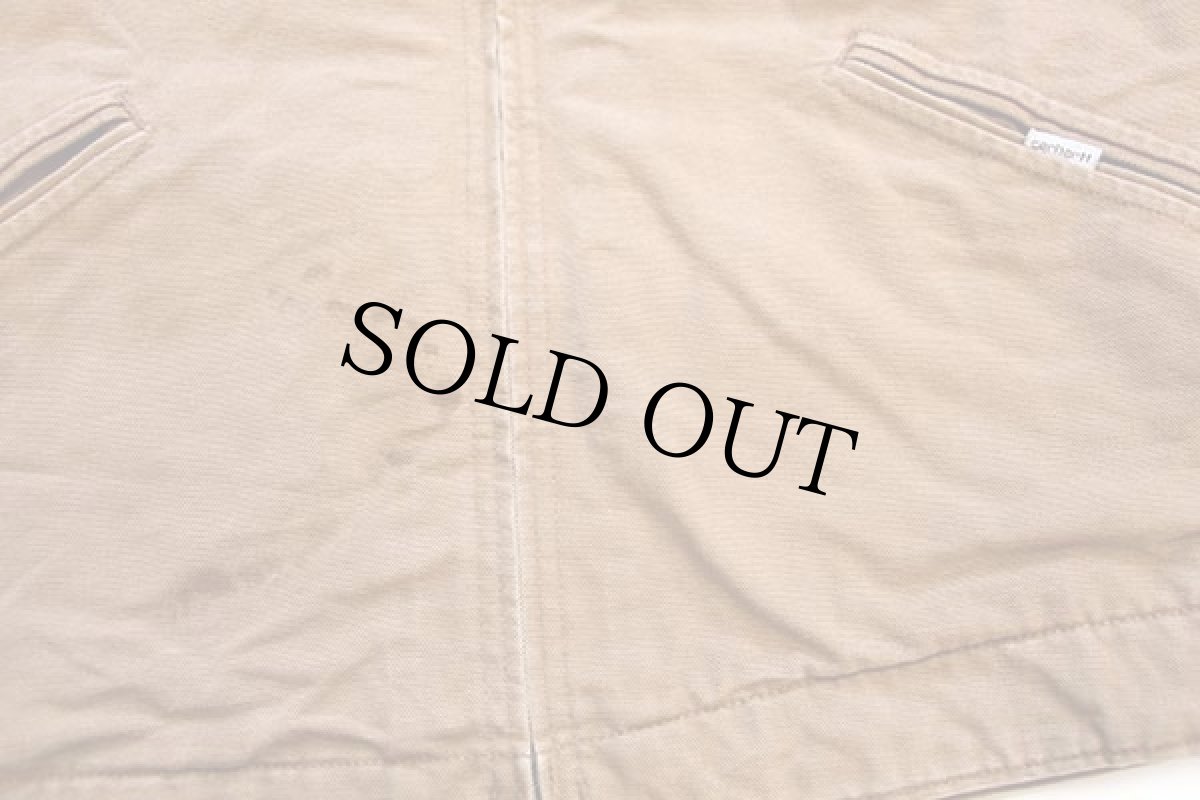 画像6: 80s USA製 carharttカーハート ブランケットライナー ダック地 デトロイトジャケット 茶 40 (6)