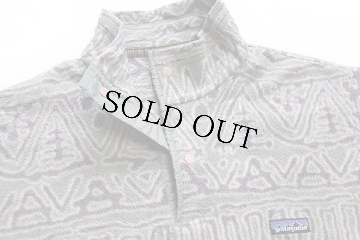 画像3: 90s USA製 patagoniaパタゴニア スウィッチバック 総柄 シンチラ フリース スナップT S (3)