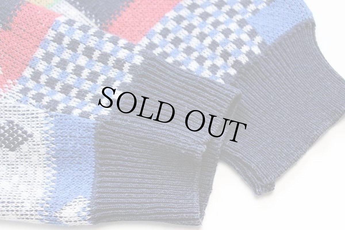 画像6: イタリア製 IL GRANCHIO パッチワーク柄 コットン×アクリルニット カーディガン 5 (6)