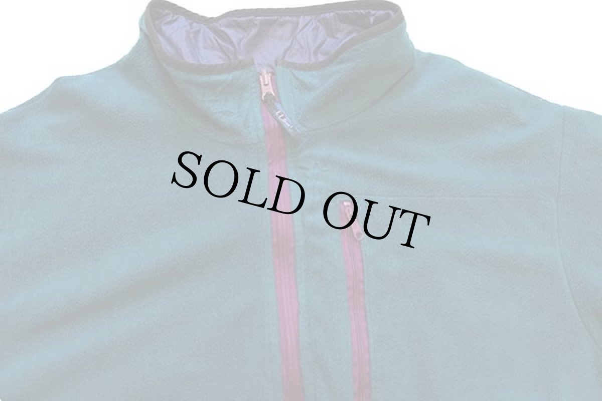 画像6: 80s USA製 L.L.Bean グリセードタイプ リバーシブル ナイロン×フリースジャケット 紫×緑 XL (6)