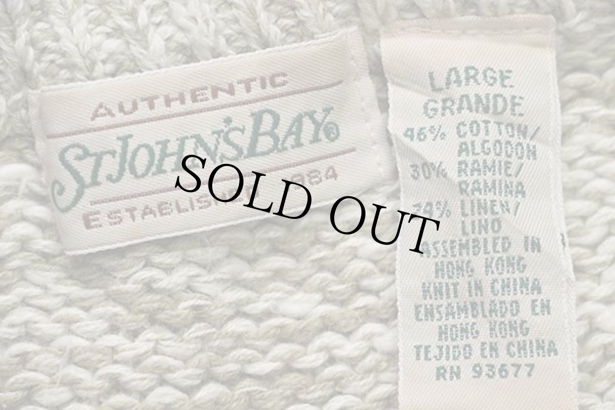 画像4: 90s STJOHN'SBAY コットン×ラミー×リネンニット セーター L (4)