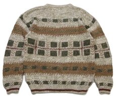 画像2: 90s STJOHN'SBAY コットン×ラミー×リネンニット セーター L (2)
