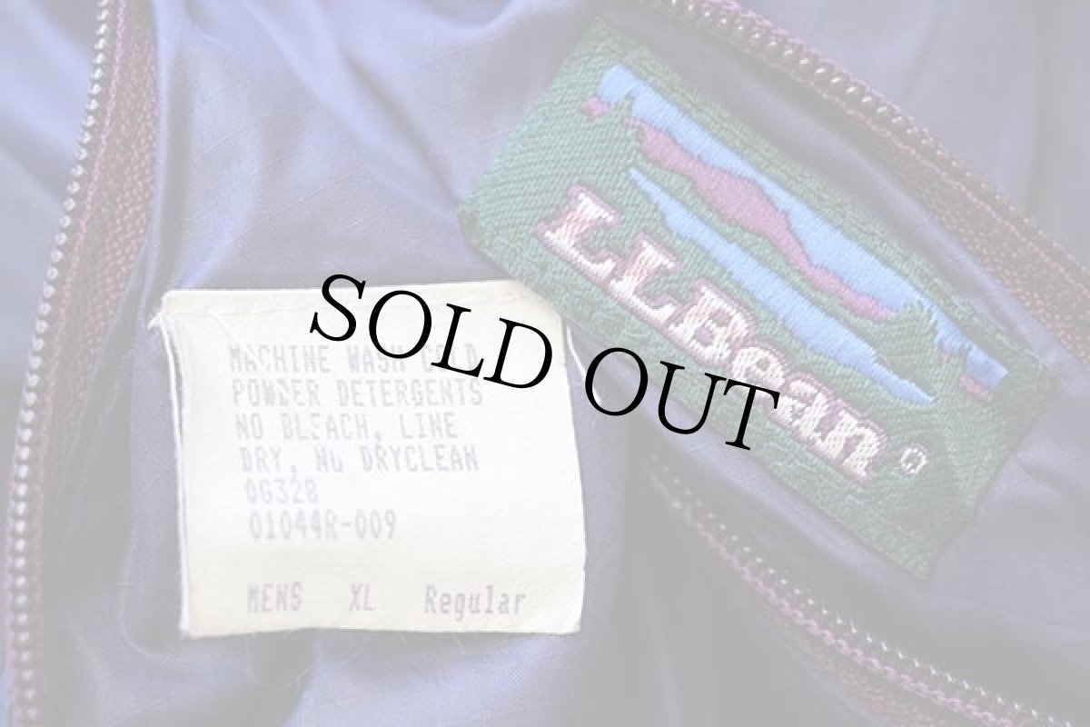 画像7: 80s USA製 L.L.Bean グリセードタイプ リバーシブル ナイロン×フリースジャケット 紫×緑 XL (7)