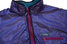 画像5: 80s USA製 L.L.Bean グリセードタイプ リバーシブル ナイロン×フリースジャケット 紫×緑 XL (5)