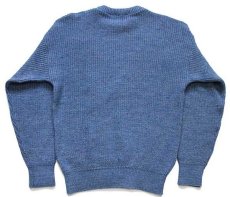 画像2: 80s USA製 RED HEADレッドヘッド ガンパッチ付き ローゲージ ニット セーター ブルーグレー M (2)