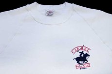 画像3: 80s USA製 crazy shirts CARMEL Polo Club 両面プリント スウェット 白 L (3)