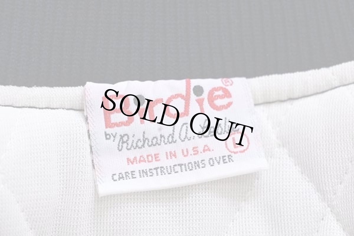 画像4: 80s USA製 Birdie キルティングライナー ナイロンスタジャン 紺 L (4)