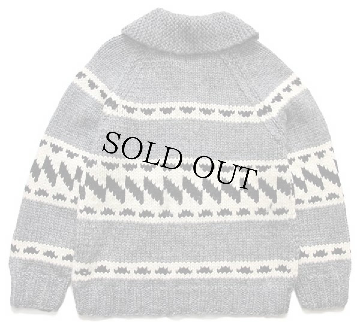 画像2: UNKNOWN ノルディック柄 ウール カウチンセーター (2)