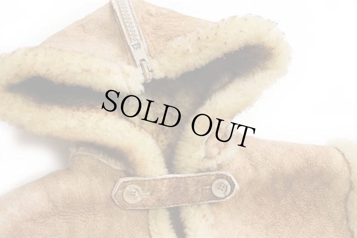 画像3: 70s UNKNOWN シープスキン リアル ムートンベスト パーカー 10 (3)