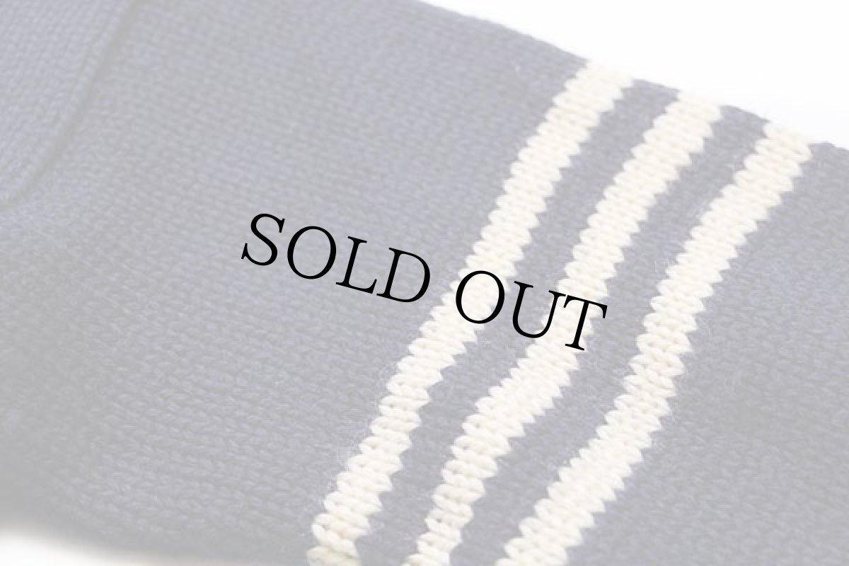 画像7: 50s Yearite パッチ付き ローゲージ ウールニット レタードカーディガン ナス紺 (7)