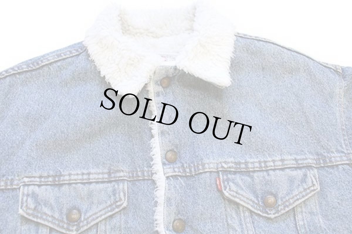 画像3: 90s USA製 Levi'sリーバイス 70609 ボアライナー デニムジャケット 4ポケット S (3)