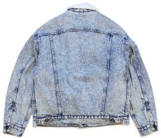 画像2: 80s USA製 Levi'sリーバイス 70609 ボアライナー ケミカルウォッシュ デニムジャケット 4ポケット L★アシッド (2)