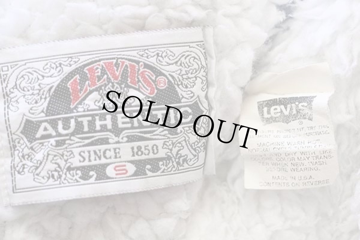 画像4: 90s USA製 Levi'sリーバイス 70609 ボアライナー デニムジャケット 4ポケット S (4)