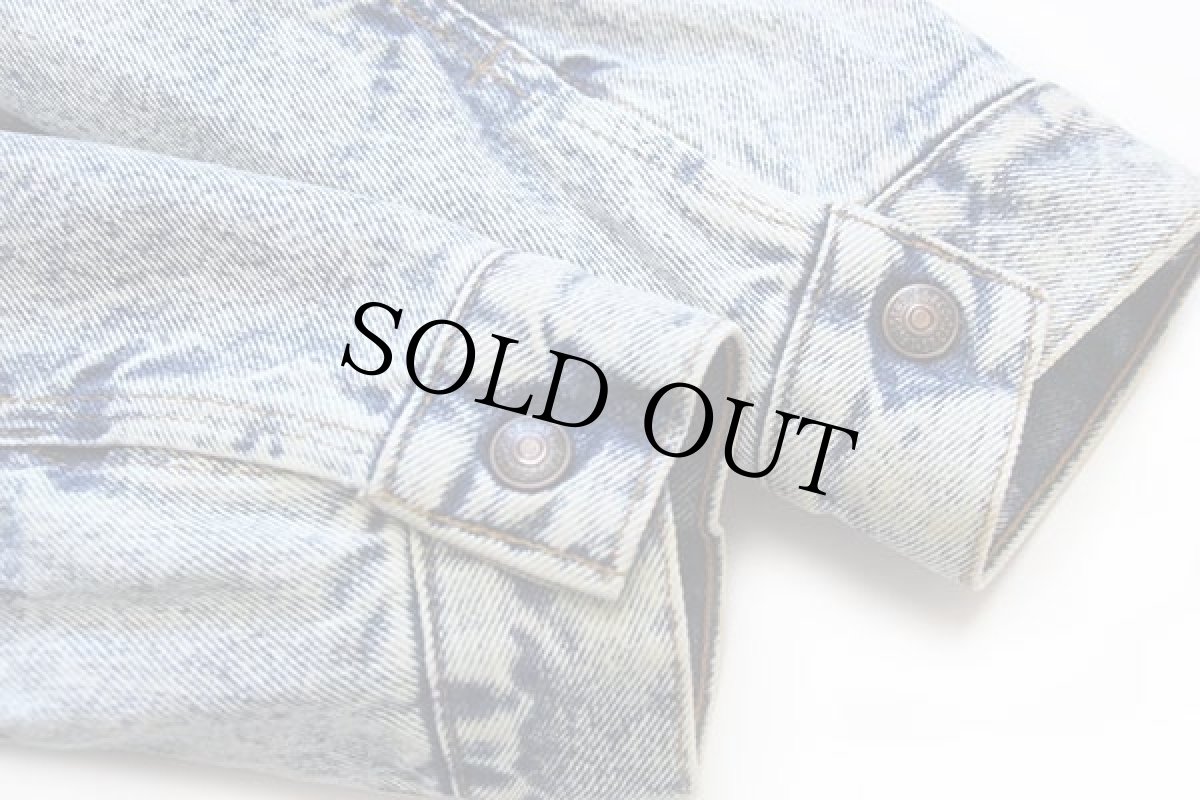 画像6: 80s USA製 Levi'sリーバイス 70609 ボアライナー ケミカルウォッシュ デニムジャケット 4ポケット L★アシッド (6)