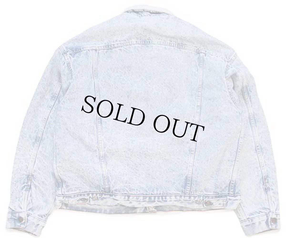 画像2: 80s USA製 Levi'sリーバイス 70609 ボアライナー ダメージ ケミカルウォッシュ デニムジャケット 4ポケット XL★アシッド (2)