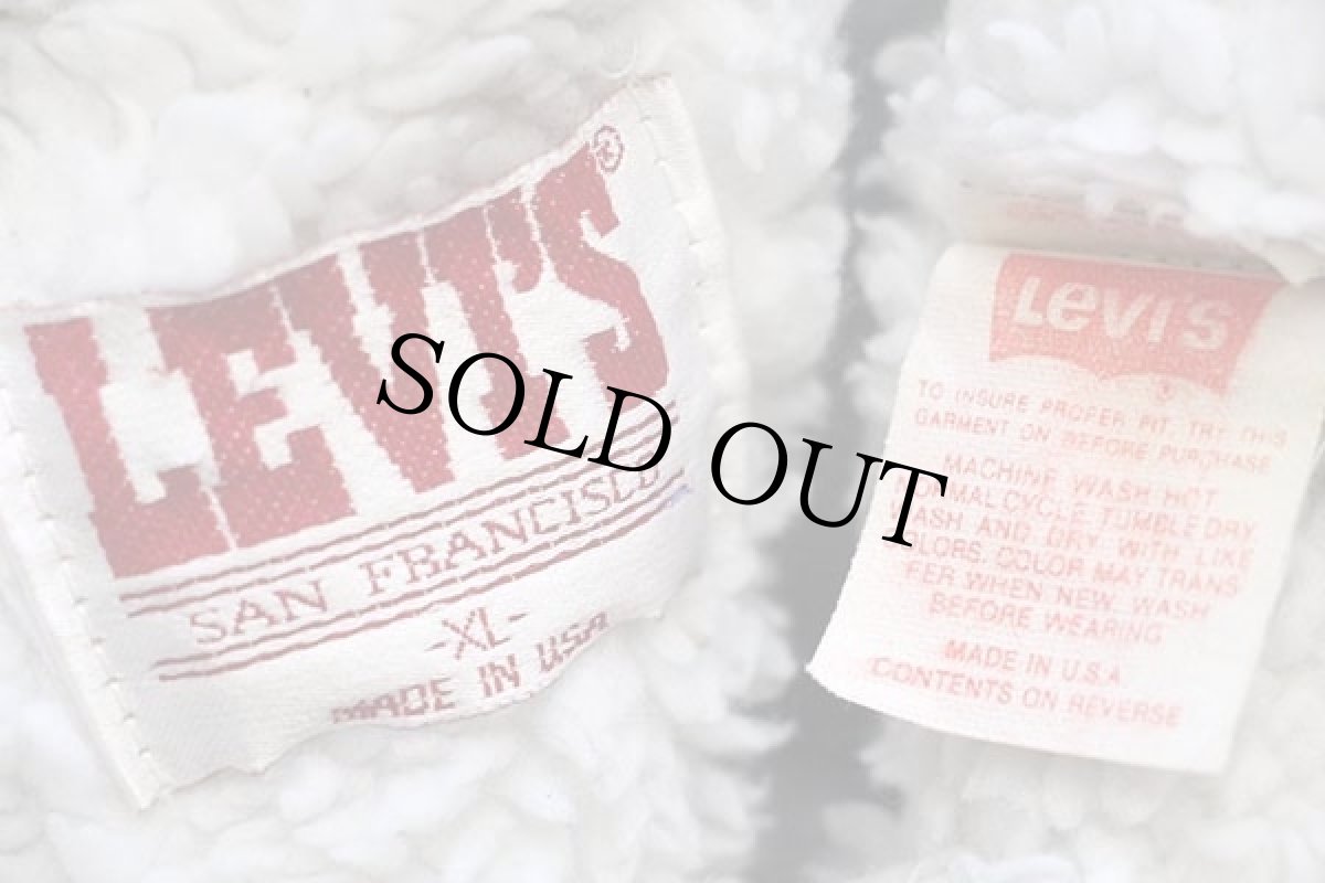 画像4: 80s USA製 Levi'sリーバイス 70609 ボアライナー ダメージ ケミカルウォッシュ デニムジャケット 4ポケット XL★アシッド (4)