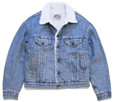 画像1: 90s USA製 Levi'sリーバイス 70609 ボアライナー デニムジャケット 4ポケット S (1)