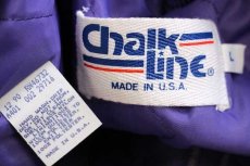 画像5: デッドストック★90s USA製 Chalk Line NFL MINNESOTA VIKINGS キルティングライナー ナイロンスタジャン 黄×紫 L (5)