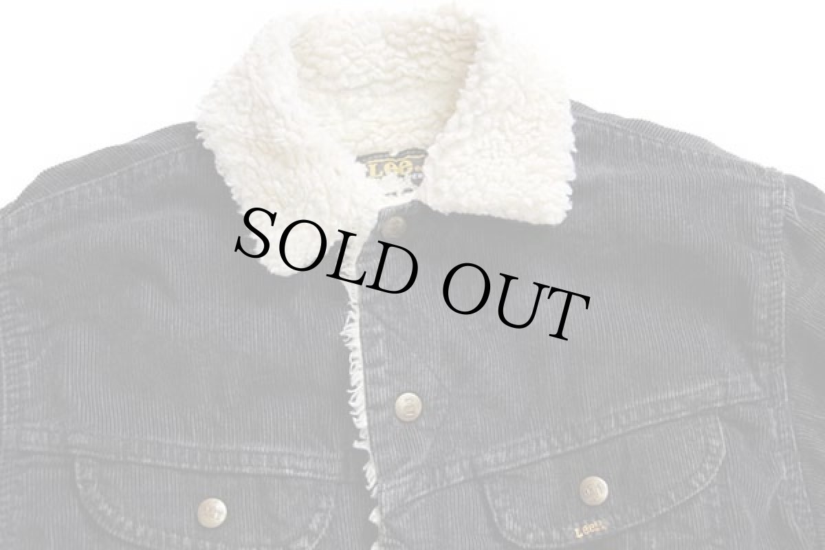 画像3: Leeリー ボアライナー コーデュロイジャケット 4ポケット 黒 S★ユーロ (3)