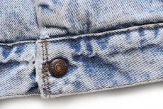 画像7: 80s USA製 Levi'sリーバイス 70609 ボアライナー ダメージ ケミカルウォッシュ デニムジャケット 4ポケット XL (7)