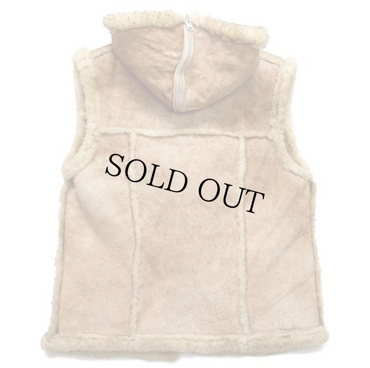 画像2: 70s UNKNOWN シープスキン リアル ムートンベスト パーカー 10 (2)