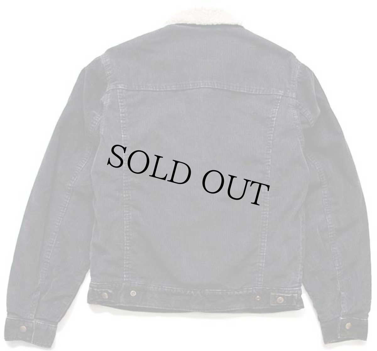 画像2: Leeリー ボアライナー コーデュロイジャケット 4ポケット 黒 S★ユーロ (2)