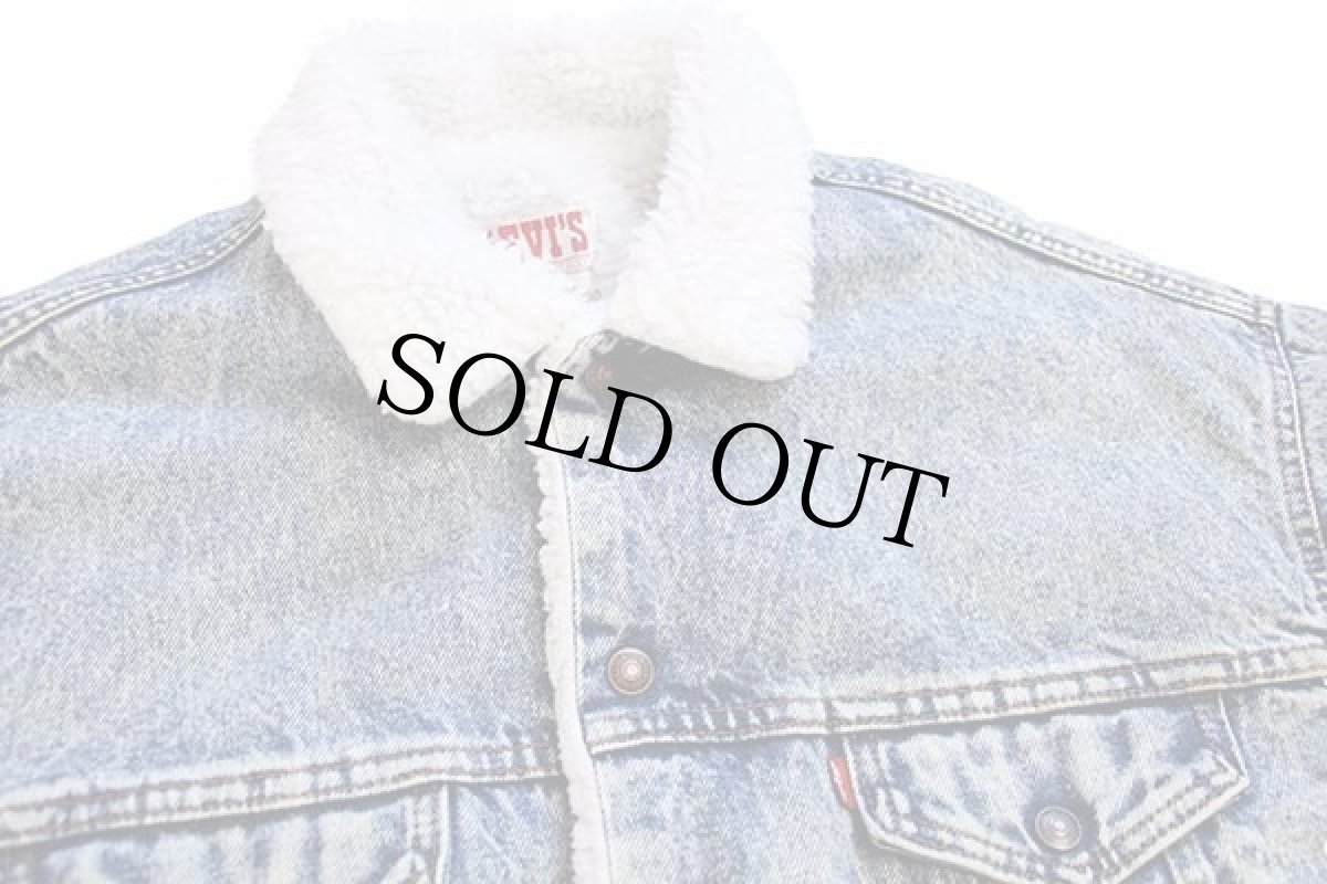 画像3: 80s USA製 Levi'sリーバイス 70609 ボアライナー ケミカルウォッシュ デニムジャケット 4ポケット L★アシッド (3)