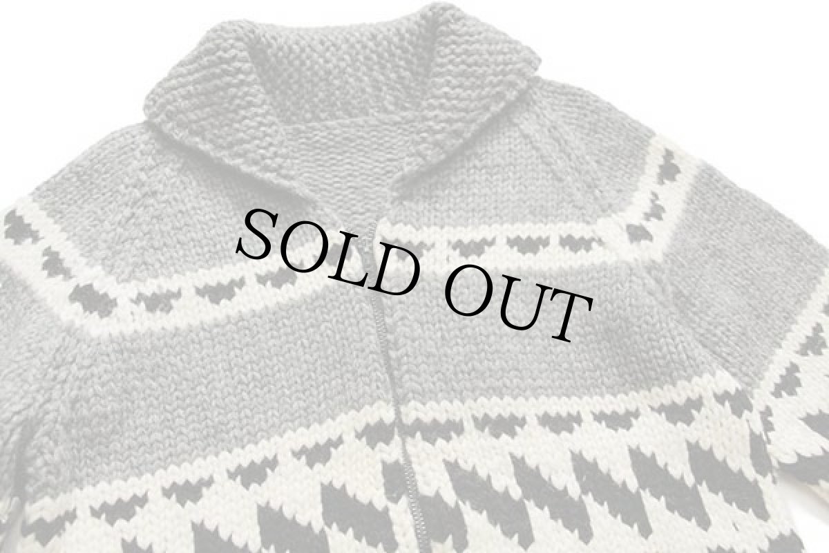 画像3: UNKNOWN ノルディック柄 ウール カウチンセーター (3)