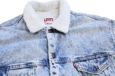 画像3: 80s USA製 Levi'sリーバイス 70609 ボアライナー ダメージ ケミカルウォッシュ デニムジャケット 4ポケット XL★アシッド (3)