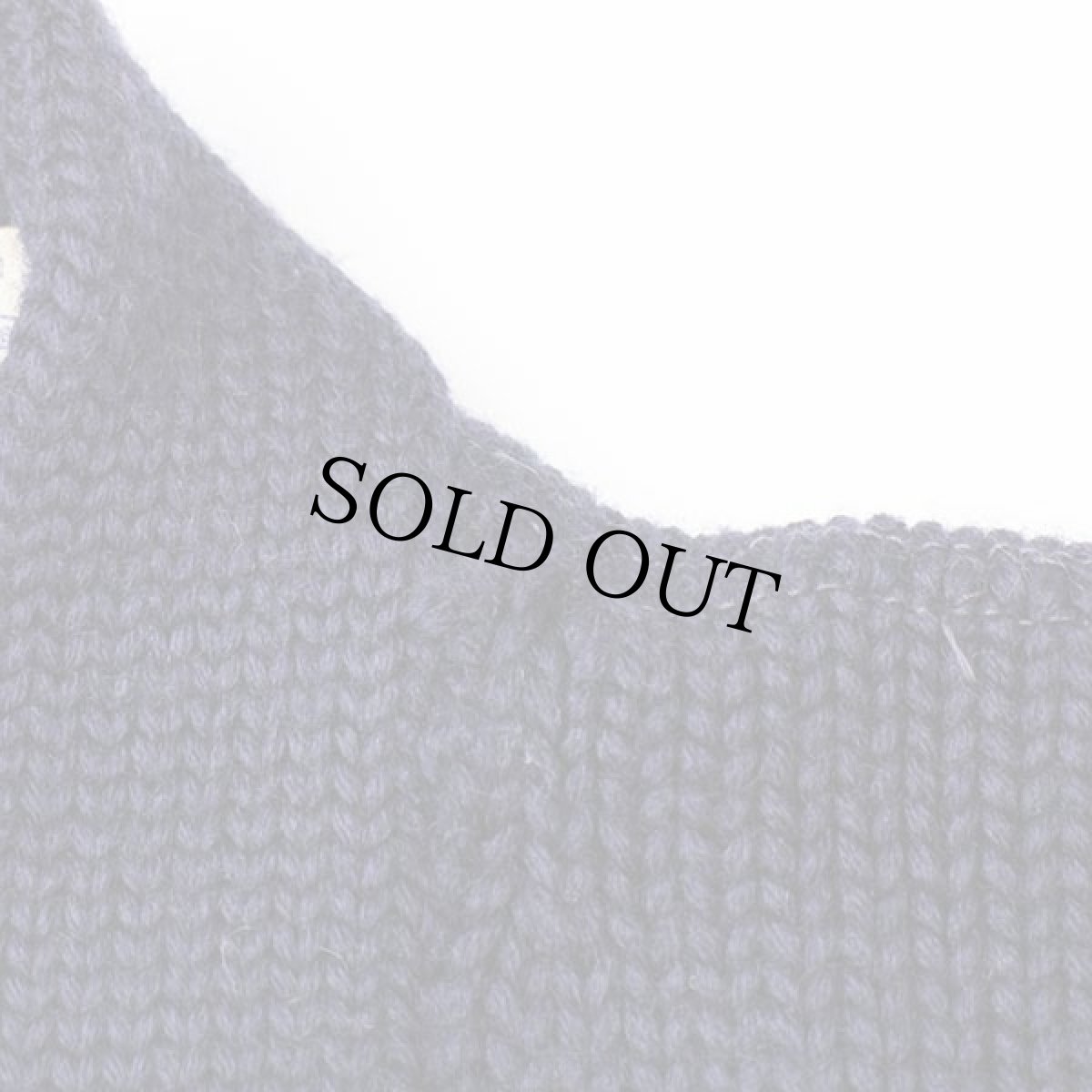 画像10: 50s Yearite パッチ付き ローゲージ ウールニット レタードカーディガン ナス紺 (10)