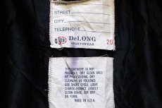 画像4: 80s USA製 DeLONGデロング チェーン刺繍&パッチ付き セーラーカラー メルトン ウール スタジャン バーガンディ×マスタード 20 (4)