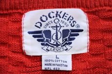 画像4: 90s DOCKERSドッカーズ ネイティブ柄 コットンニット セーター 赤 L★Levi'sリーバイス (4)
