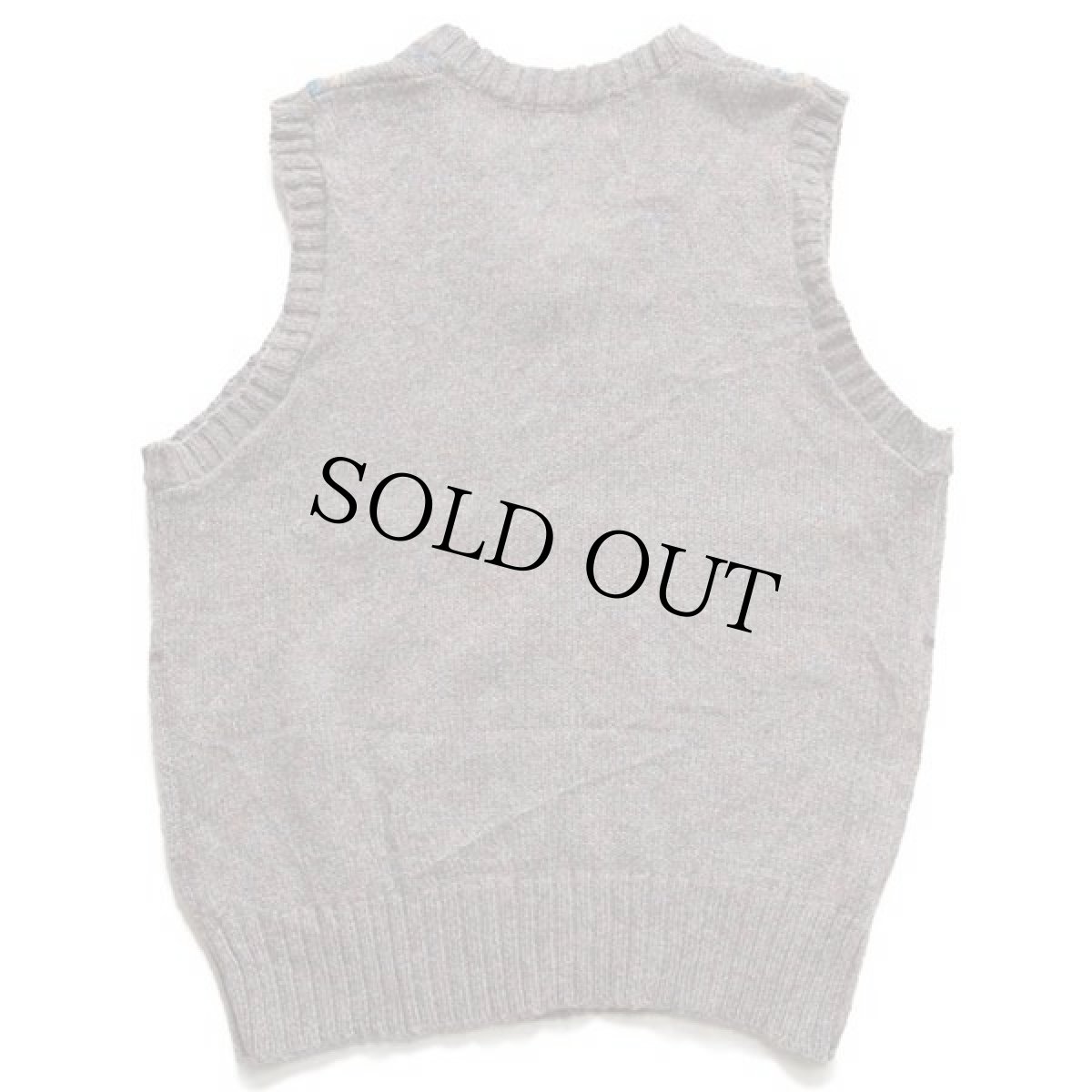 画像2: 80s USA製 McGREGORマクレガー アーガイル柄 Vネック ウール×アクリルニット ベスト M (2)