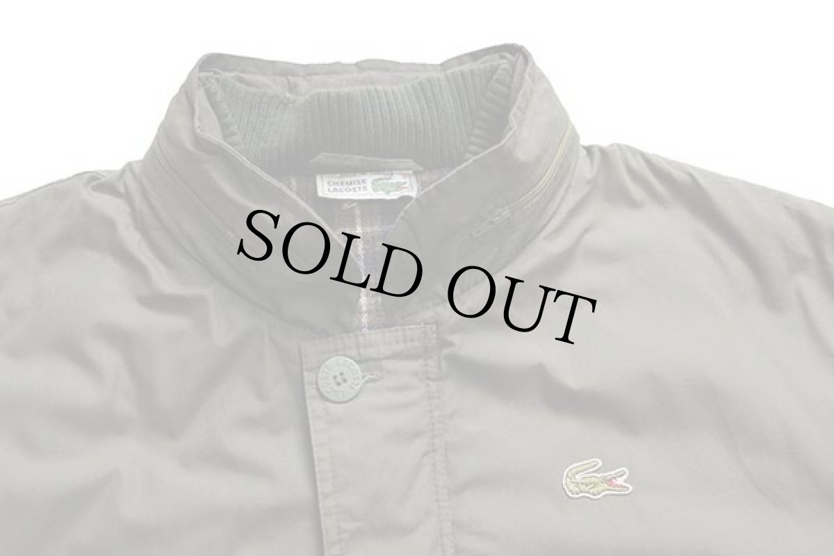 画像3: 70s フランス製 CHEMISE LACOSTE ラコステ ワンポイント タータンチェックライナー フィールドコート オリーブ 6★ジャケット (3)