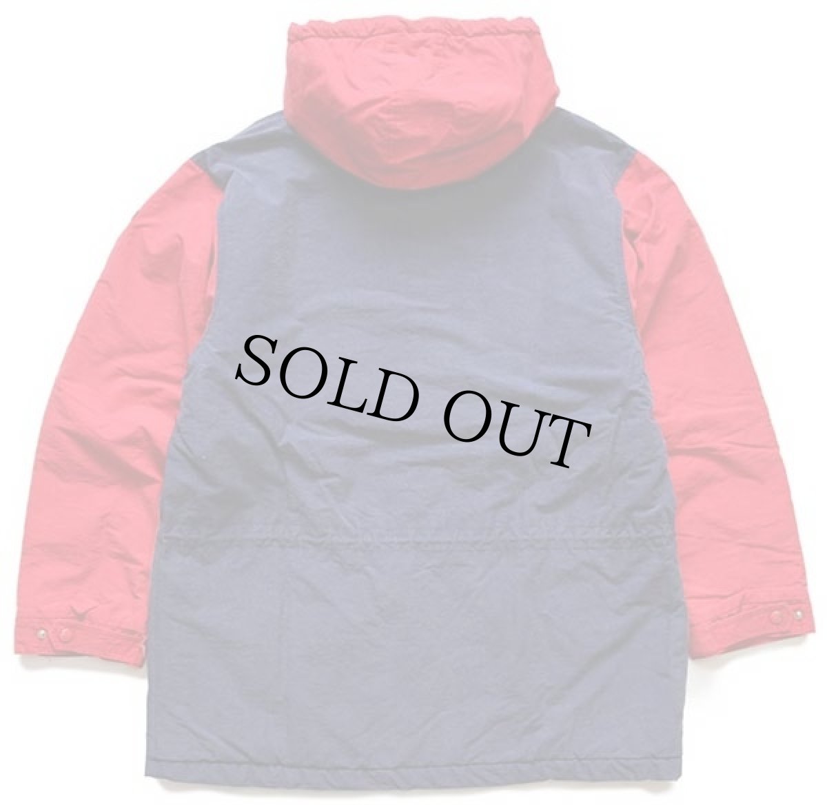 画像2: 80s ポロ カントリー ラルフローレン ツートン 切り替え キルティングライナー コットン×ナイロン パーカー 紺×赤 (2)