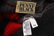 画像4: イタリア製 PENNY BLACK 太ボーダー ダブルブレスト ショールカラー ウールニット カーディガン グレー×レッド M (4)