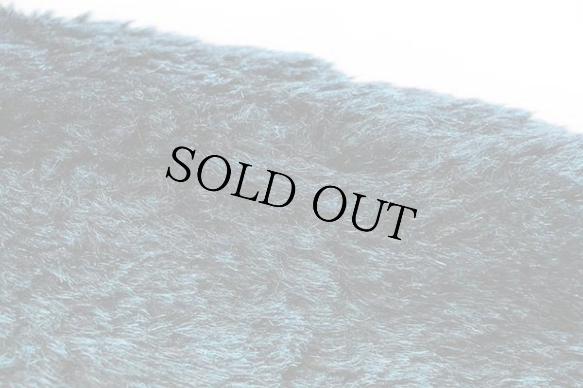 画像6: 70s UNKNOWN キルティングライナー フェイクファー パーカー 青緑 ミックス (6)