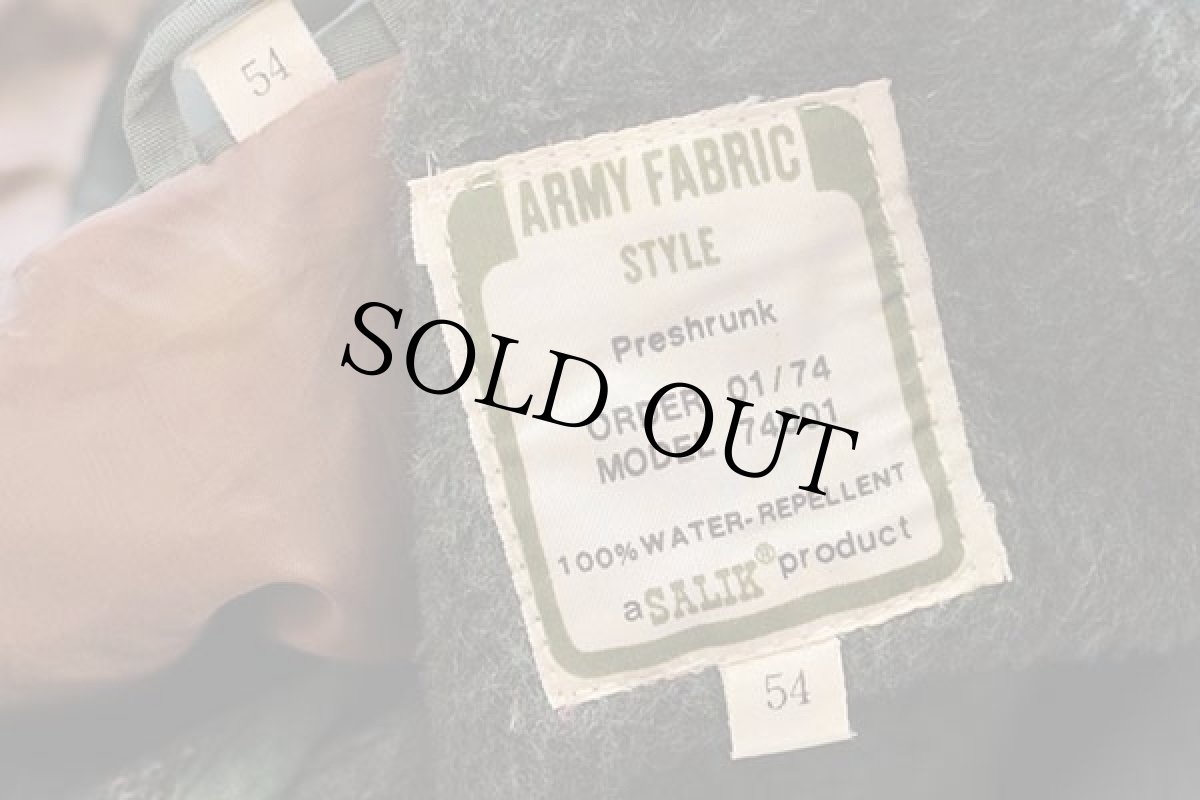 画像4: 70s SALIK ステンシル ボアライナー付き M-47 パーカー タイプ オーバーコート オリーブ 54★モッズコート (4)