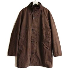 画像1: BURBERRYバーバリー スタンドカラー キルティングライナー コート 焦げ茶 4 (1)